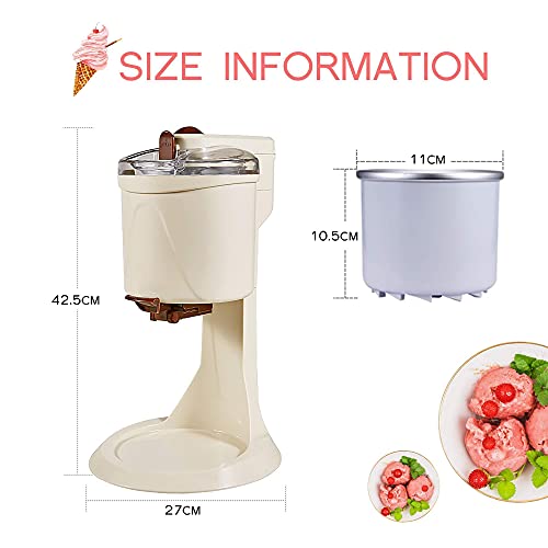 1000 ml Softeismaschine, Home DIY Kitchen Automatische Mini-Frucht-Softeismaschine, gesunde, einfache EIN-Tasten… – Bild 6