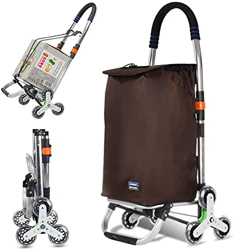 Carrito de la compra plegable con bolsa de lona impermeable extraíble, capacidad de 50 kg, carrito utilitario fácil de rodar con ruedas (color: E)