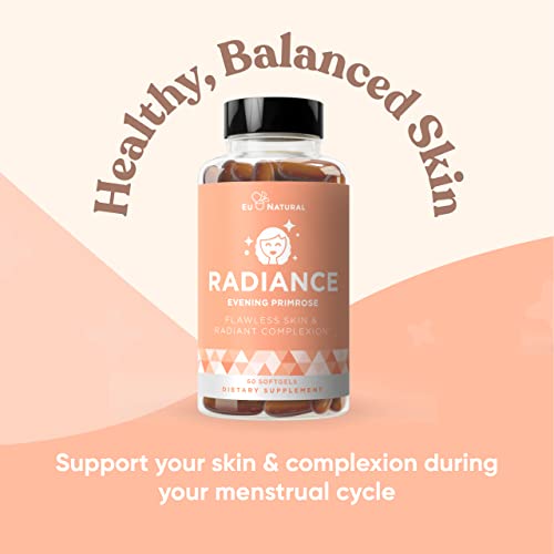 Radiance Flawless Skin & Complexion – Hormonal Acne, Skin Care – Support Your Natural Beauty Building Blocks – Cold Pressed Acne Pills, Evening Primrose Oil, Black Seed Oil, & Dim – 60 Liquid Softgels #TOP2