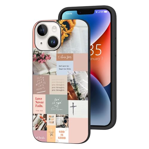Coque iPhone 14 collage de la Bible cadeau chrétien pour femme