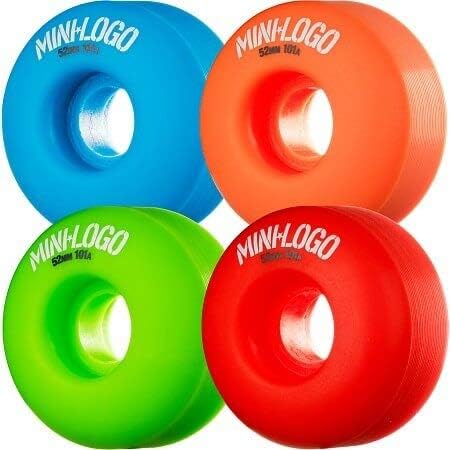 Mini Logo C-Cut 52mm 101a Green/Red/Blue/Org Wheels (Set Of 4)