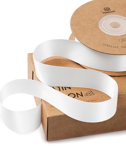 Vitalizart White Ribbon for Gift Wrapping 1