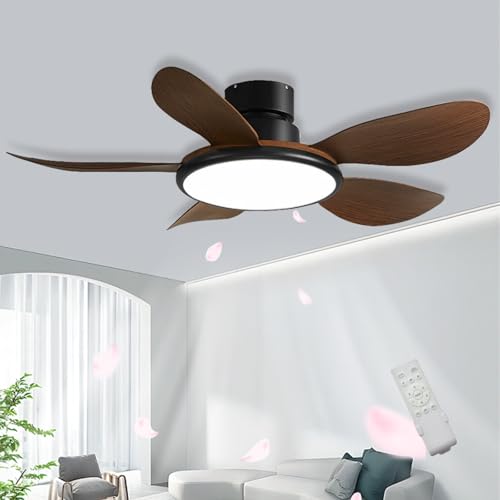Ventilateur de plafond 132 cm avec éclairage et télécommande pour salon - 2