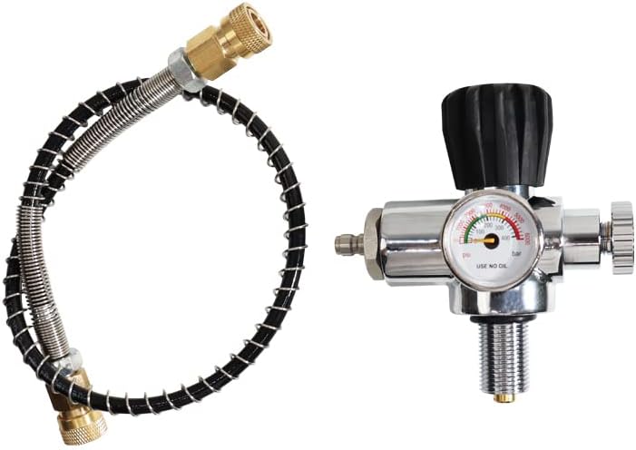 TUXING Compresor de aire PCP de 4500 psi, estación de llenado de paintball PCP de alta presión válvula de acero inoxidable HPA CO2 tanque DIN