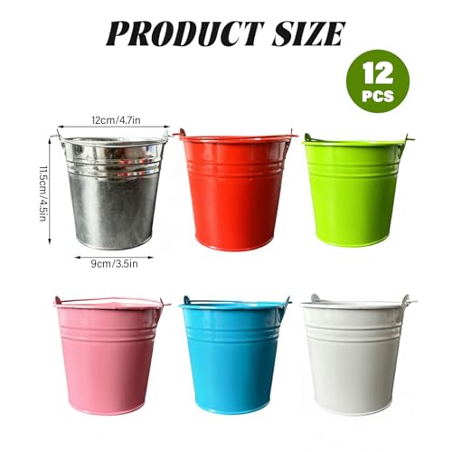 Pots de fleurs suspendus multicolores en métal pour jardin et extérieur gai - 3