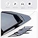 Cuymoap 2 PCS Car Side Vent Hood Trims, Sporty Shark Fin Intake Spoiler, TPU Anti-Scratch Rear Bumper Diffuser Decoration, Self-Adhesive DIY Exterior Conversion Accessory (Glossy Black)
