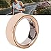 Drfeify Stainless Steel Smart Health Ring, IP68 Sleep Monitor, Fitness Tracker for Men and Women with Rechargeable Battery (Size 17)