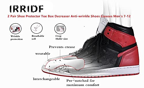 Irridf 2 Pair Shoe Protector For Sneakers - Air Force 1, Jordans, Dunks Oe Box Decreaser Anti-Wrinkle Shoes Creases Men's 7-12 #TOP2