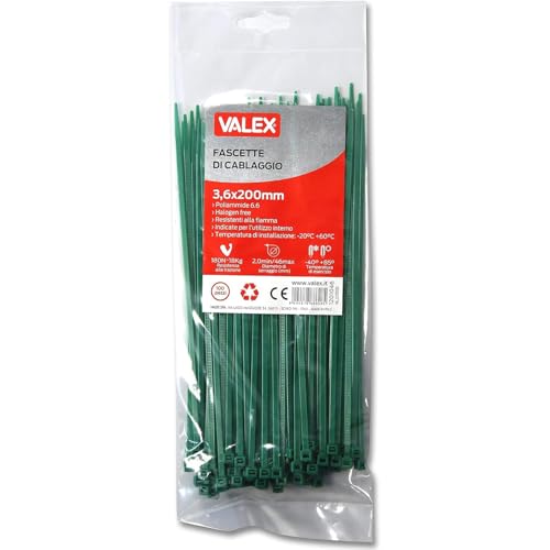 Fascette di cablaggio verdi Valex