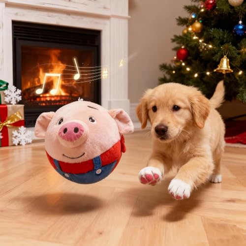 Aktiv Bewegliches Haustier Plüschtier, Sprechendes Bewegliches Hundespielzeug, Interaktives Hundespielzeug, Shake Bounce Langeweile Spielzeug, Hundetrainingsball Haustier Bissfestes Spielzeug für