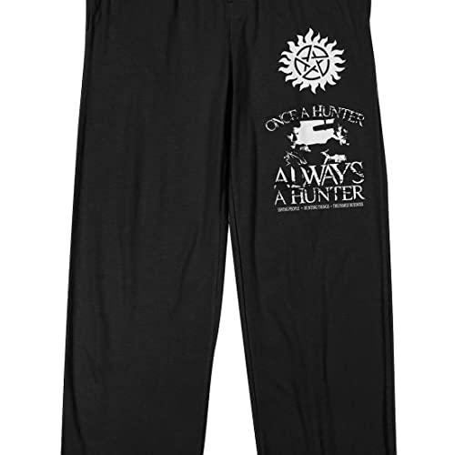 Supernatural Always A Hunter Men's Black Sleep Pajama Pants2