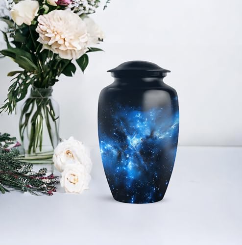 Image of Personalized Nebula - Cremation Urn for Ashes Dad - Human Urns for Ashes Adult Male - Unique Burial Urns for Ashes - 10 Inch - Large with Velvet Bag - Funeral Urns for Human Ashes Adult Man