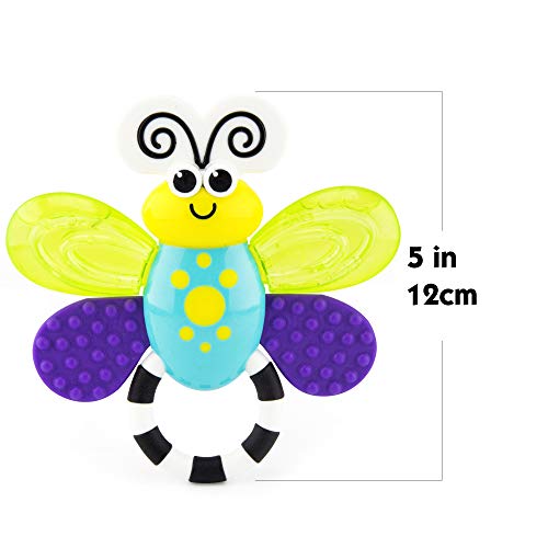 Sassy Flutterby Teether - Water-Filled Teether Soothes Gums - Variety of Textures Massage Gums - For Ages 3 Months and Up - Image 5
