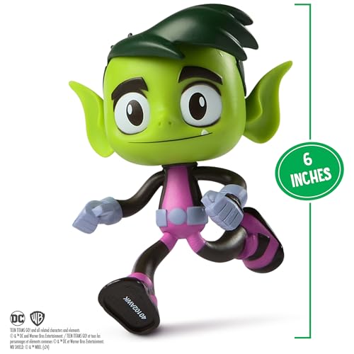 Image of DC Comics Teen Titans Go! Twisty Titans, Beast Boy, Flexible Action Figure, Kids Toys for Boys and Girls 4 and Up