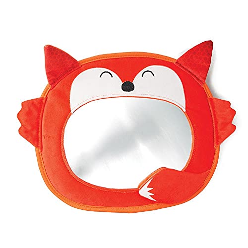 Image of Diono Easy View Fox Character, Baby Car Mirror, Safety Car Seat Mirror for Rear Facing Infant, Fully Adjustable, Wide Crystal Clear View, Shatterproof, Crash Tested