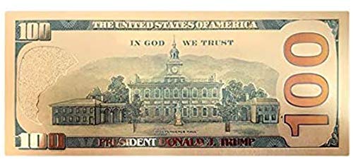 blinkee 100 USD President Donald Trump Collectible Gold Plated Fake Bank Note