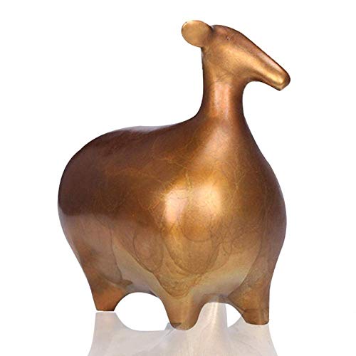 Figurines décoratives en cuivre d'agneau pour embellir un meuble de salon