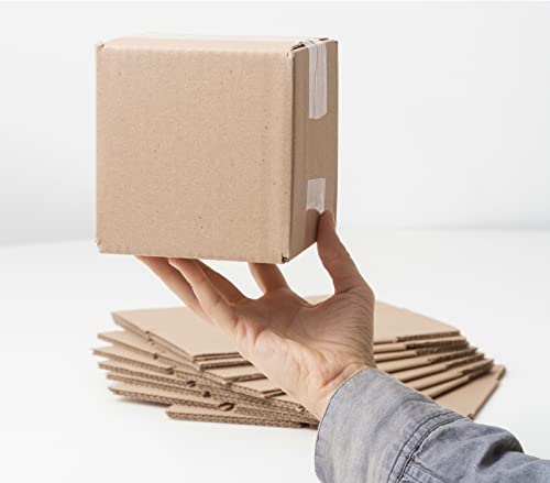 IPEA Kleine Faltkartons 12 x 12 x 12 cm für Versand, E-Commerce, Geschenke - 10 Stück - Made in Italy - Quadratische Mehrzweckboxen zum Verpacken von Gegenständen, Veranstaltungen, Partys - Kartons