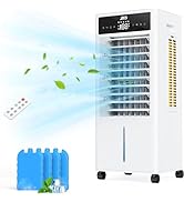 JRD 3-IN-1 Evaporative Air Cooler, 80° Oscillation Air Cooler with 3 Speeds, 4 Modes, 12H Timer, ...