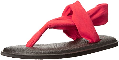 Sanuk Women s Yoga Sling 2 Flip Flop, Bright Red, 9 M US