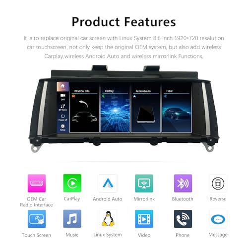 Radio con pantalla 8.9 pulgadas para BMW X3 F25 2011-2013 miniatura 6