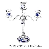 El candelabro está hecho de material de aleación de zinc, la superficie es plateada, antioxidante y oxidada, y duradera;