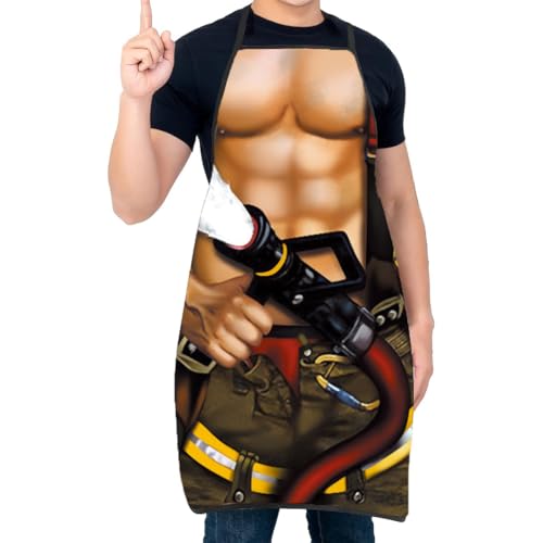 ZKGYUS Tablier Humour Homme Sexy Tablier de Cuisine Fun Fête Cadeau Tablier Cadeau Fun Noël Cadeau pour Homme ou Petit-ami Party (BBQ)