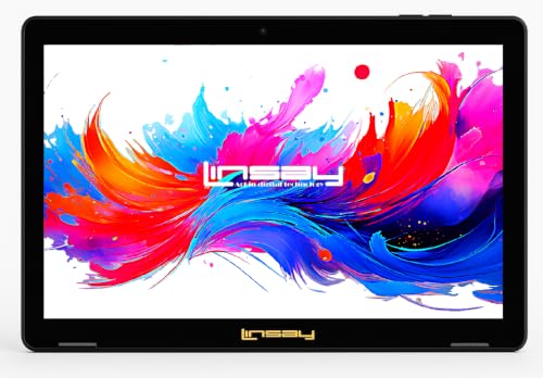 Image of LINSAY NEW 2026 10.1 inch Octa Core Android 15 Tablet | 256GB Storage, POP Holder, Pen Stylus