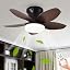 Ventilatore A Soffitto Con Luce LED 108W – 6 Velocità E Telecomando – Moderno Nero Per Camere E Soggiorno