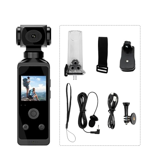 ROBEVE 4K Ultra HD Aksiyon Kamerası – 270° Geniş Açı - Döner Klips - Su Geçirmez Kılıf - WiFi Kamera - Dahili Mikrofon - Dahili Hoparlör - MİCRO SD Desteği