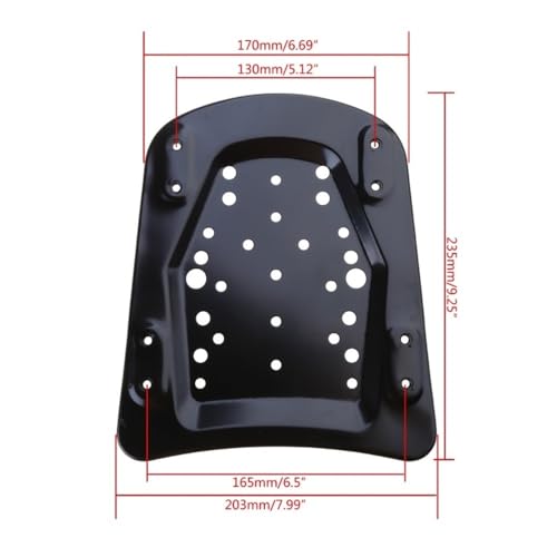 Plaque de base de support de coffre de casque pour moto A70F stable - 7