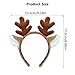 Litwlly Deer Antlers Headband Fashion Reindeer Ear Hairband Realistic Antlers Cosplay Costume for Christmas Halloween (White)
