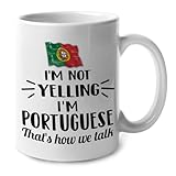 No Estoy Gritando, Soy Portugués Portugal Taza Único Tazas De Cerámica Elegante Tazas De Desayuno Para Cappuccino Bebidas Frías Y Calientes Escuela Espresso 330Ml
