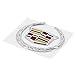 Guzetop 3D 4" Rear Chrome Wreath Crest Logo Emblem Badge Sticker fit for Cadillac