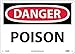 D463EB - Chemical OSHA Danger Signs, Poison, NMC - Size : 25.4 x 35.56 cm (10 x 14") - Each