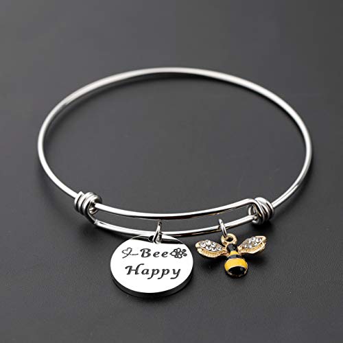 WUSUANED Honey Bee Bracelet Charm Good Luck Gift Jewelry Inspirational For Bee Lovers2