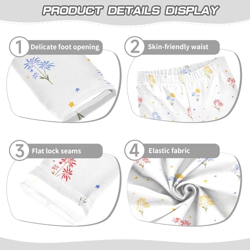 senya Girls Printed Leggings Yoga Pants Flower Pattern for Kids in 4t to 10 Years, 4T3