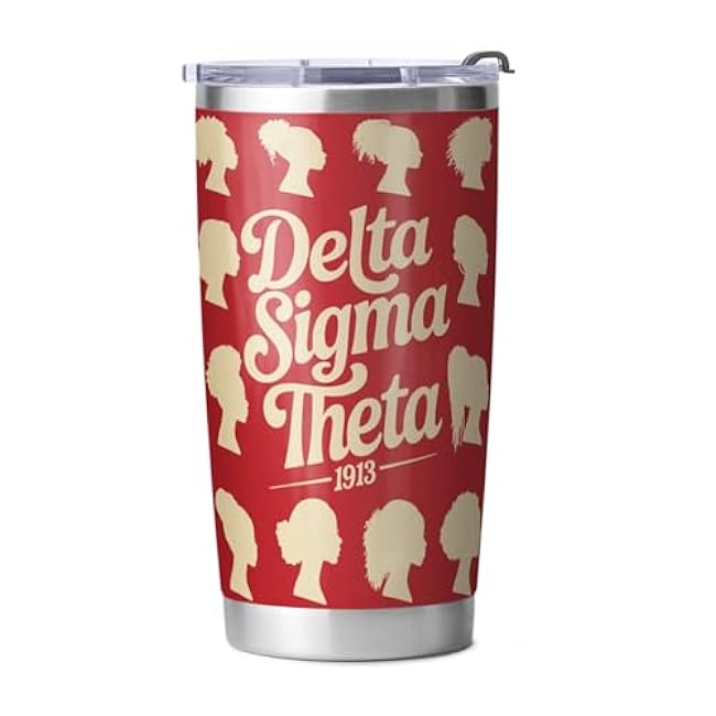 Delta Sigma Theta Sorority Paraphernalia - Official Vendor - 20 oz Stainless Steel Insulated Sublimation Tumbler - Classic
