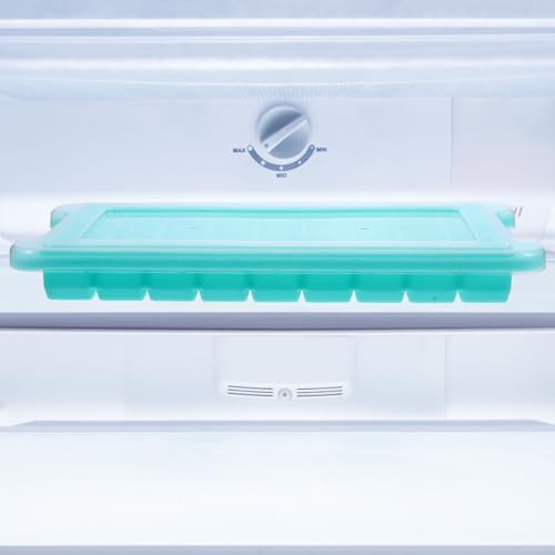 BESPORTBLE Bandeja de silicona para hielo con tapa, set 3 piezas miniatura 4