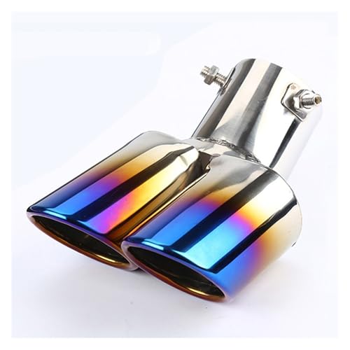 Silencieux d'échappement voiture embout 62mm inox pour finition de pot coudé