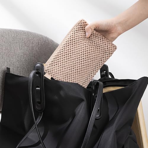 Image of Straw Clutch Purses for Women, Bohemian Straw Handbag Small Summer Beach Bag Wristlet Wallet with Zip