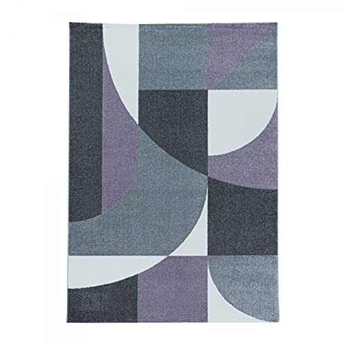 Tapis design à fermeture éclair modulable violet 80 x 150 cm lavable - 3