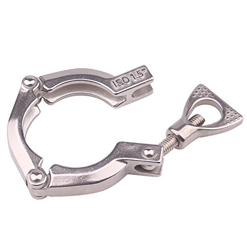 Image of DERNORD 1.5 Inch Three Segment Sanitary Clamp Stainless Steel 304 Tri Clamp Clover ((Tri clamp: 1.5 Inch))