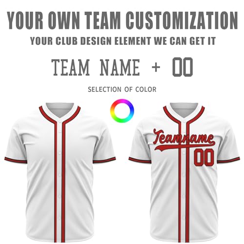 Custom Baseball Jersey Customized Baseball T-Shirts Baseball Fan Jerseys with Button Down Men Women Youth miniatura 5