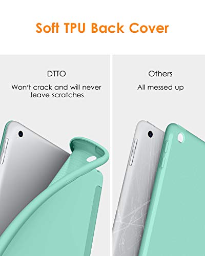 Dtto Ipad 9.7 Case 2018 Ipad 6Th Generation Case / 2017 Ipad 5Th Generation Case, Slim Fit Lightweight Smart Cover With Soft Tpu Back Case For Ipad 9.7 2018/2017 [Auto Sleep/Wake] - Mint Green #TOP2