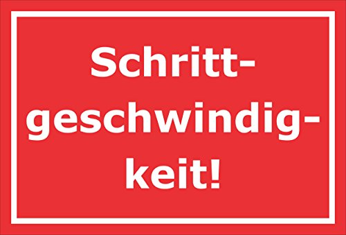 Preisvergleich Produktbild Melis Folienwerkstatt Schild - Schritt-Geschwindigkeit - 45x30cm / Bohrlöcher / 3mm PVC Hartschaum S00040-281-D - 20 Varianten
