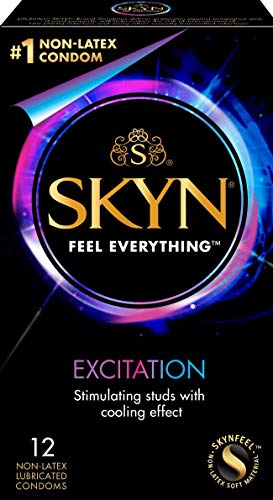 SKYN Excitation Non-Latex Lubricated Condoms, 12 Count
