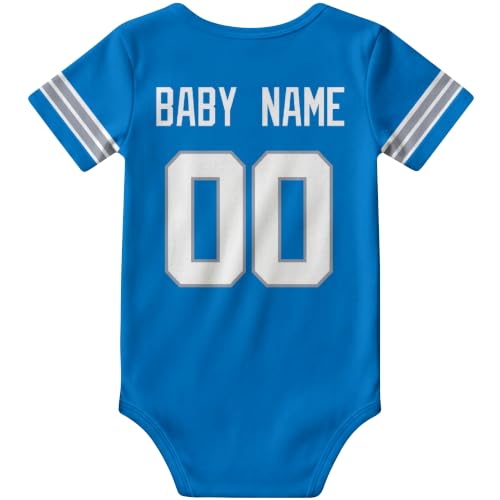 Image of KREDE Baby Clothes Custom Name Bodysuit for Baby Boy Gifts | Short Sleeves Bodysuit with Custom Number Name