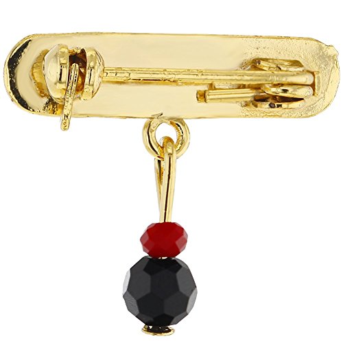 Birth Gift Gold Plated 14k Brooch Bib Pin Azabache Evil Eye Baby Newborn Birth Blessing Kid2