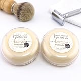 Rasierseife 2er Set 2x100g mit biologischer Schafmilch - klassische Nassrasur Seife mit Kokosöl...